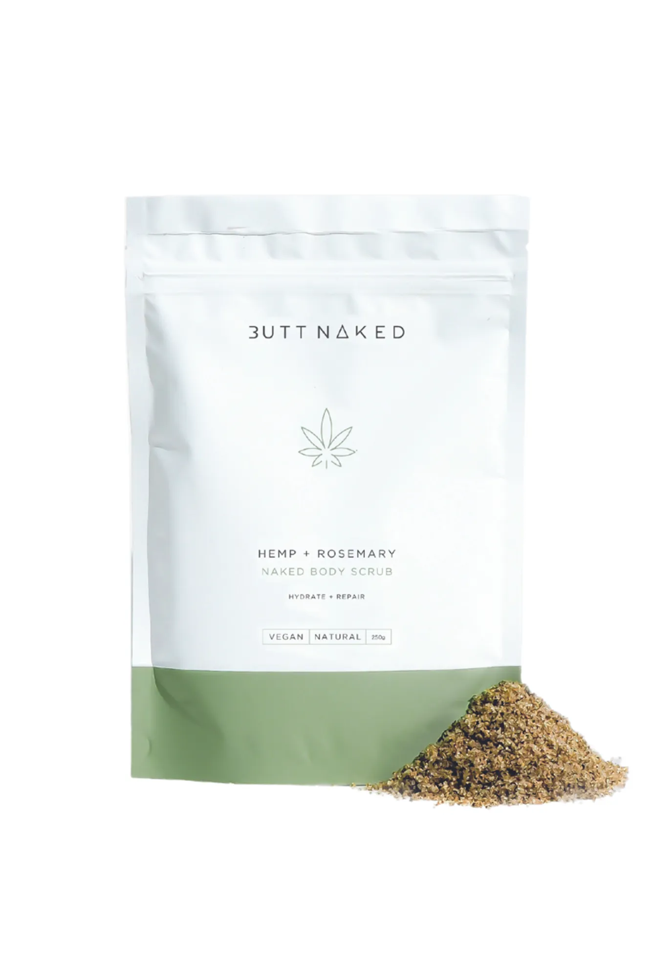 BUTT NAKED Hemp   Rosemary Body Scrub 250g
