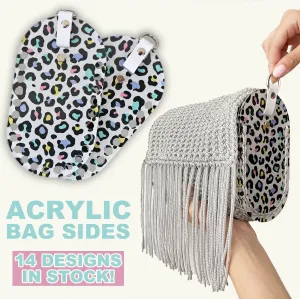 Handmade Acrylic Sides for Bag, 14 colors, 18x10 cm