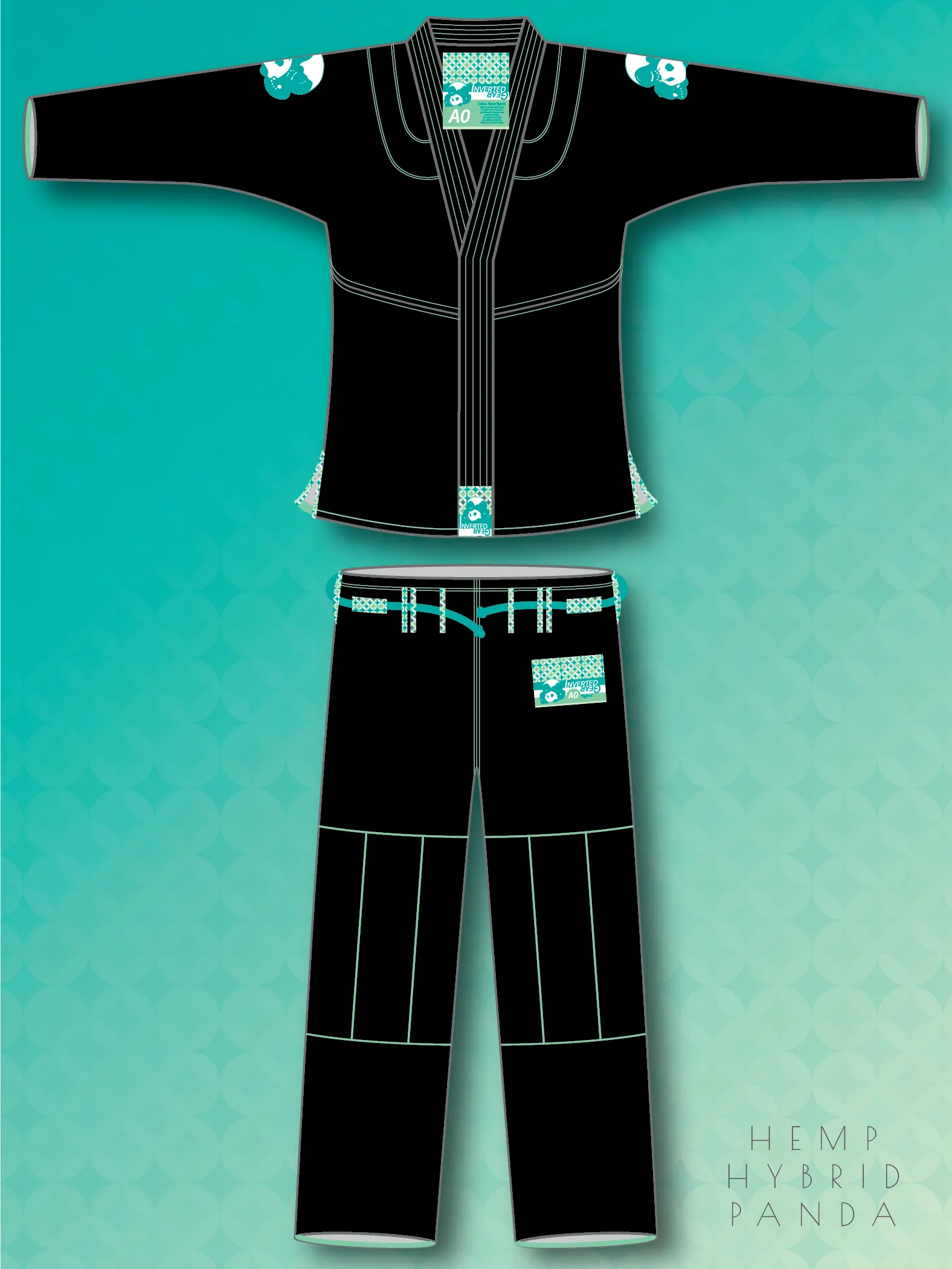 Inverted Gear Hybrid BJJ Gi - Black/Green