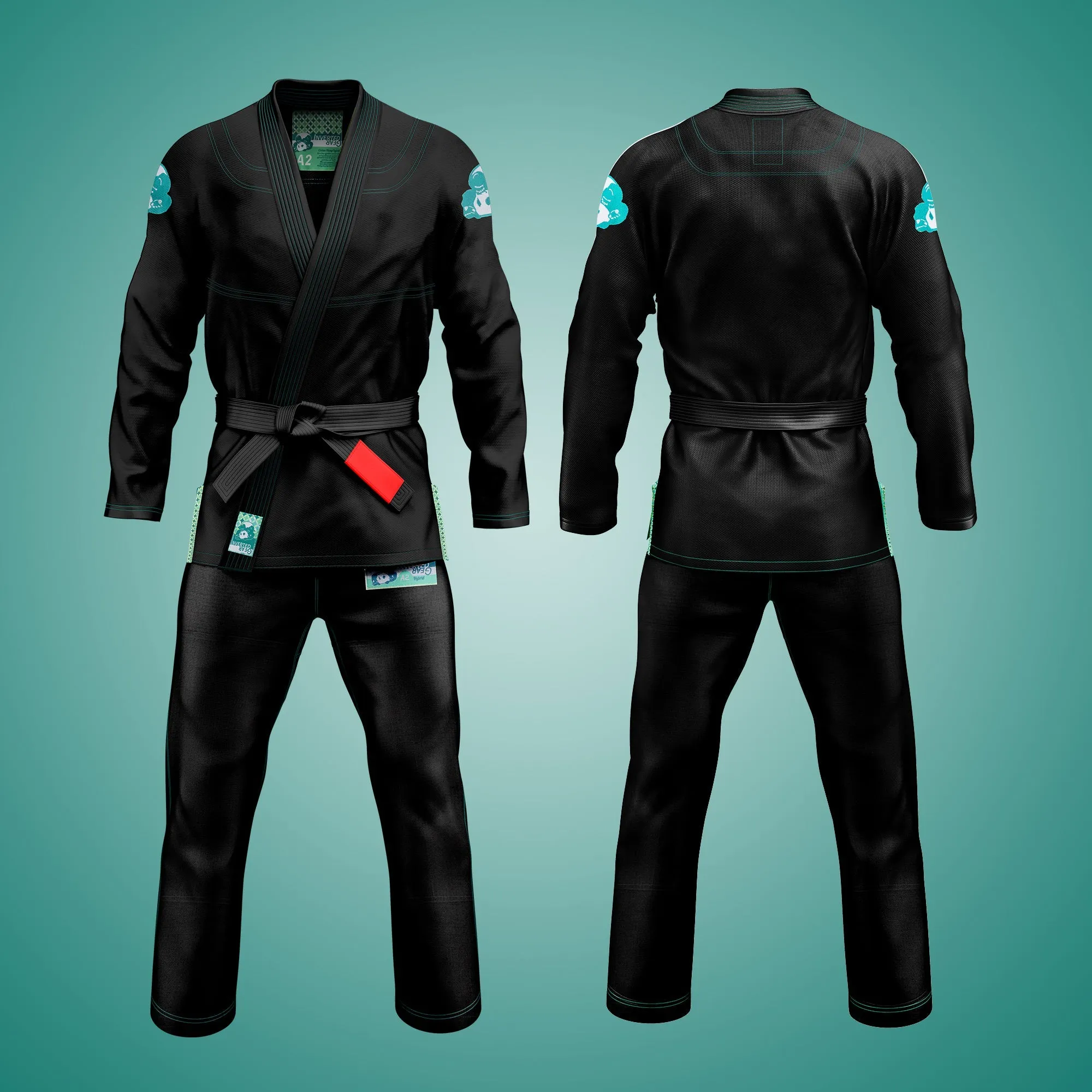 Inverted Gear Hybrid BJJ Gi - Black/Green