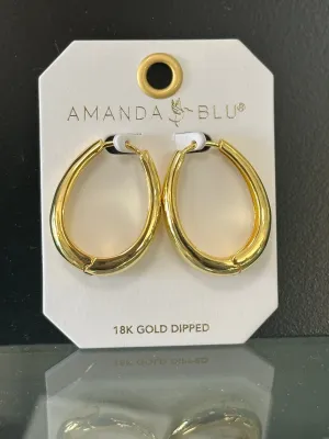 Judith Large Oval Hoop Gold