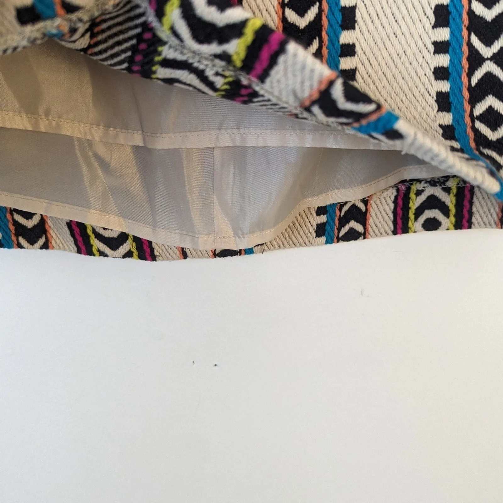 NWT Boho Tribal H & M Canvas Mini Skirt - 8