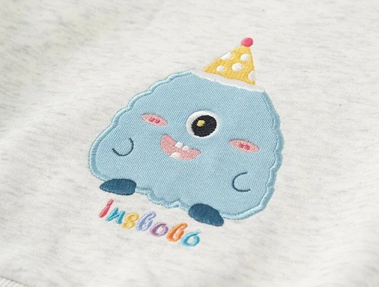 Party Monster Embroidered Sweatshirt Set