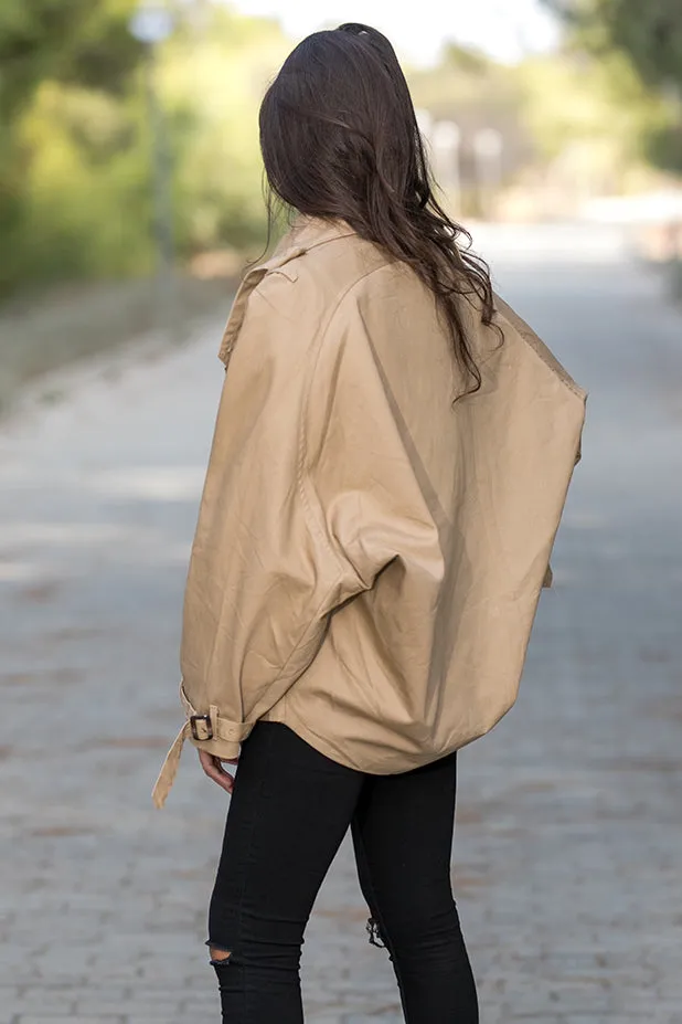 Queencii – Sweden Oversized Trench Jacket Khaki