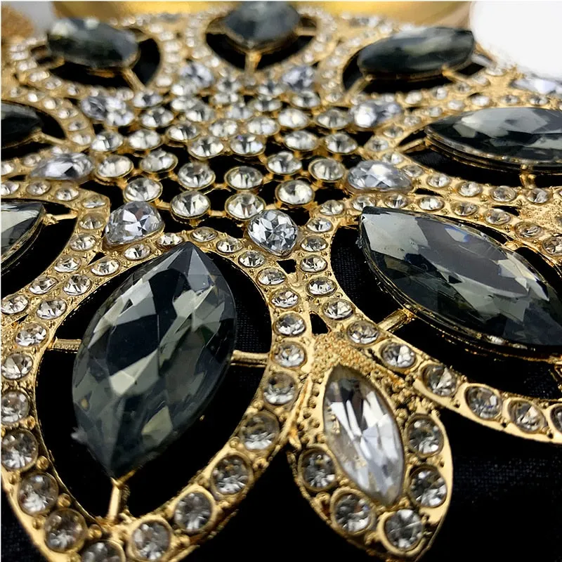 Round Exquisite Crystal Clutch Purse