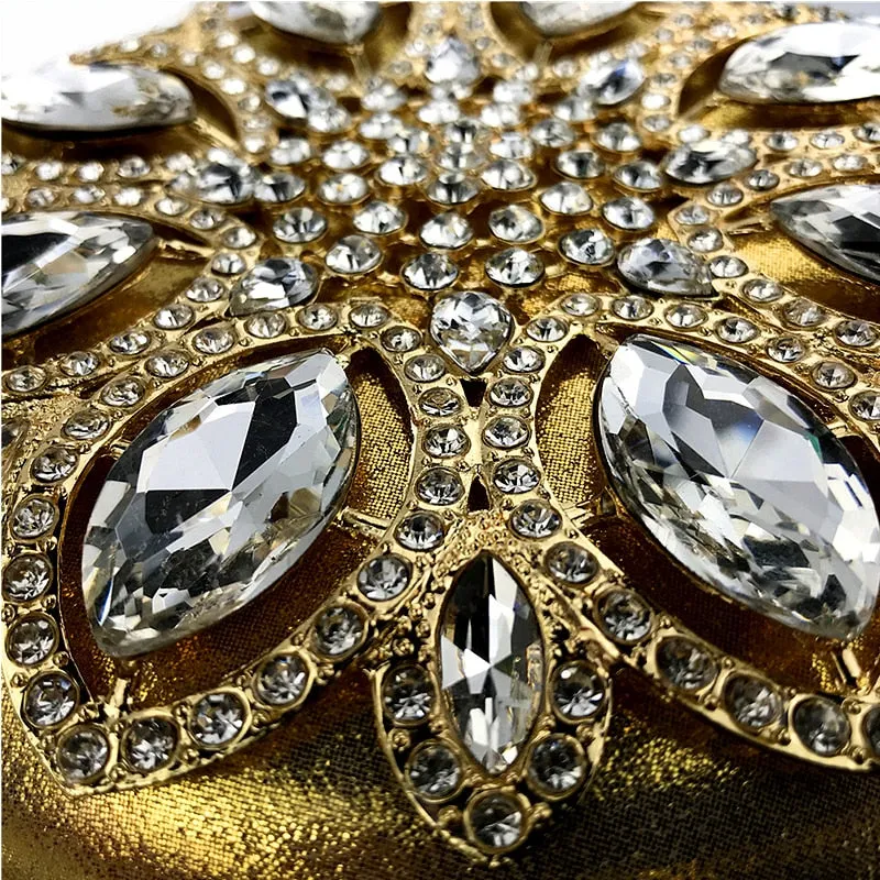 Round Exquisite Crystal Clutch Purse