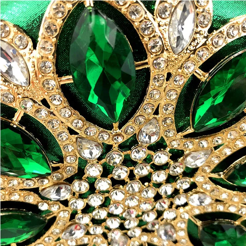 Round Exquisite Crystal Clutch Purse