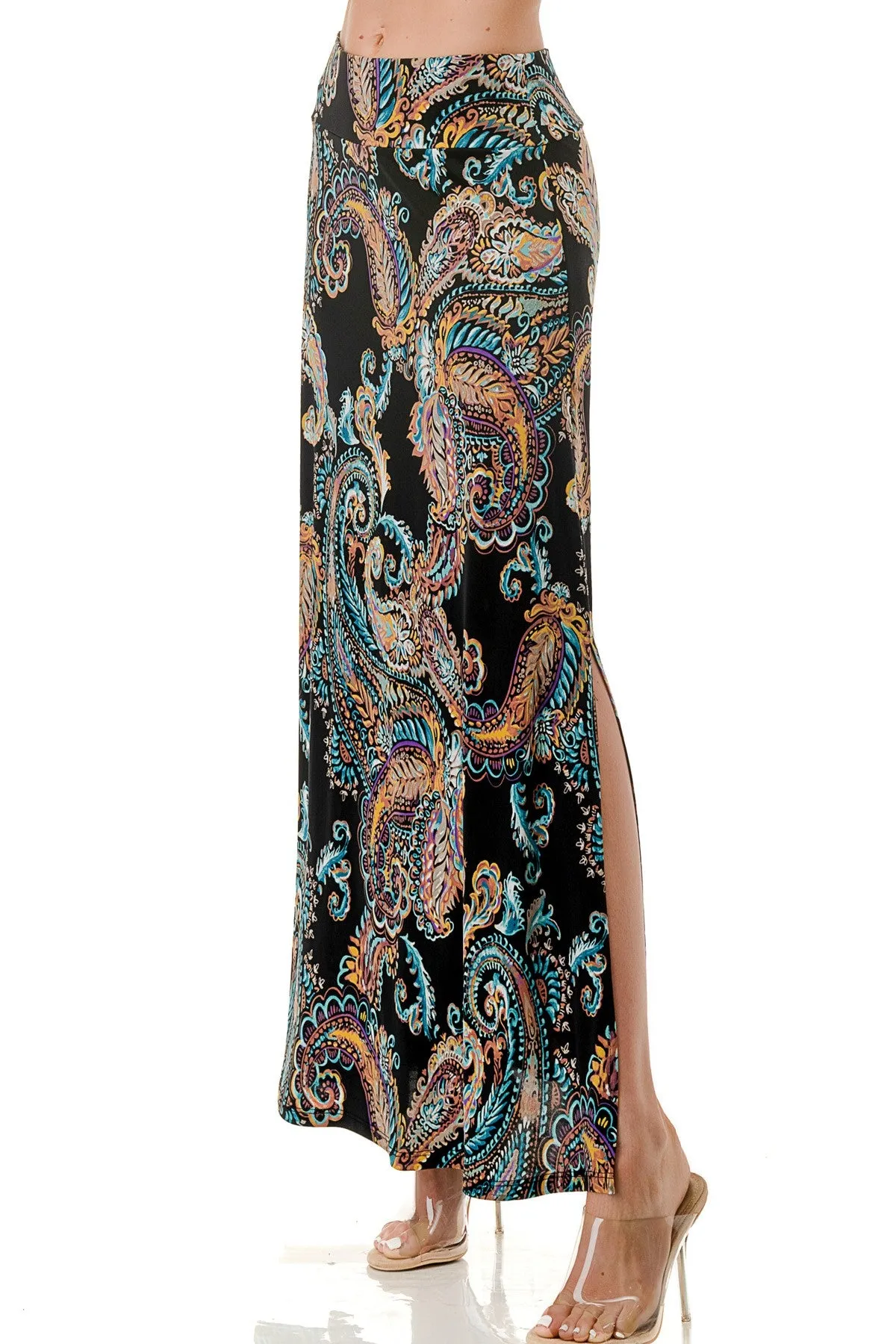 Side Slit Maxi Skirt