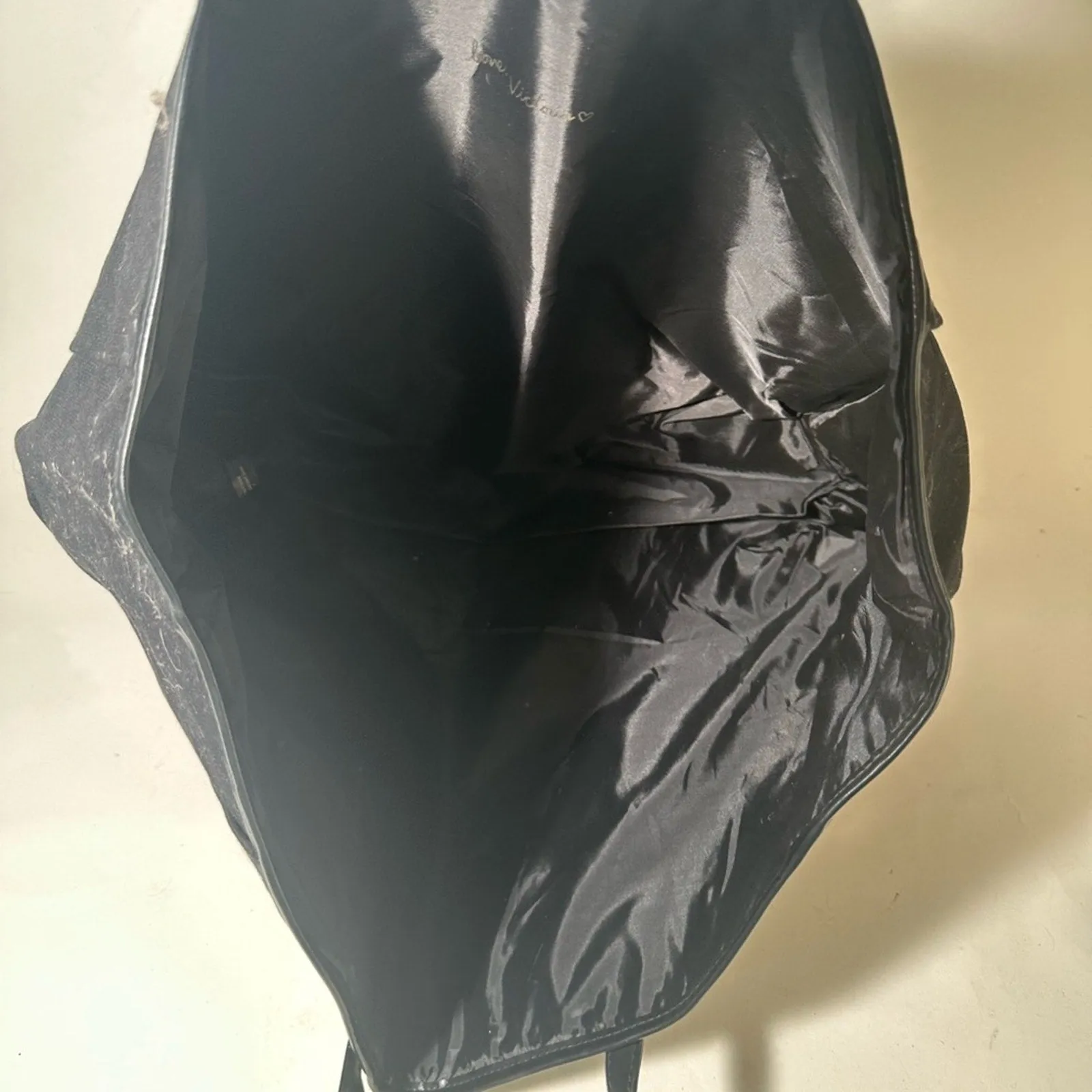 Victoria's Secret Black and Red Sequin Tote Bag