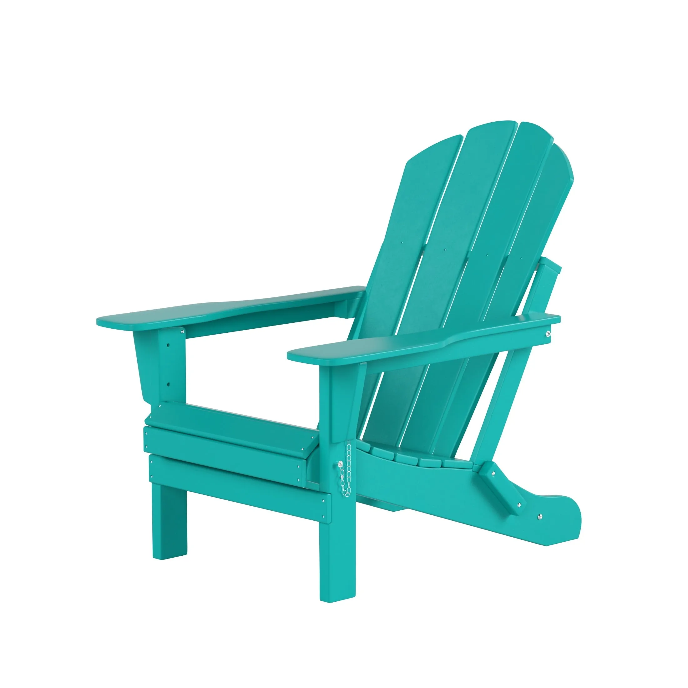Westintrends Outdoor Folding HDPE Adirondack Chair, Patio Seat, Weather Resistant, Turquoise